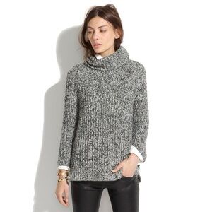 Madewell marled turtleneck sweater wool blend size S